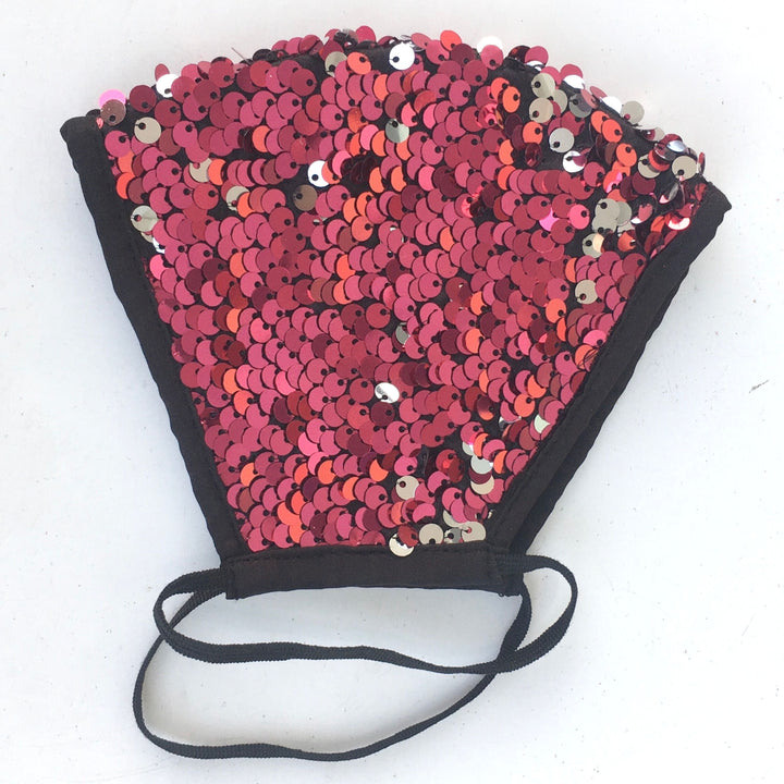 anokherang Dupattas Pink Metallic Sequin Mask