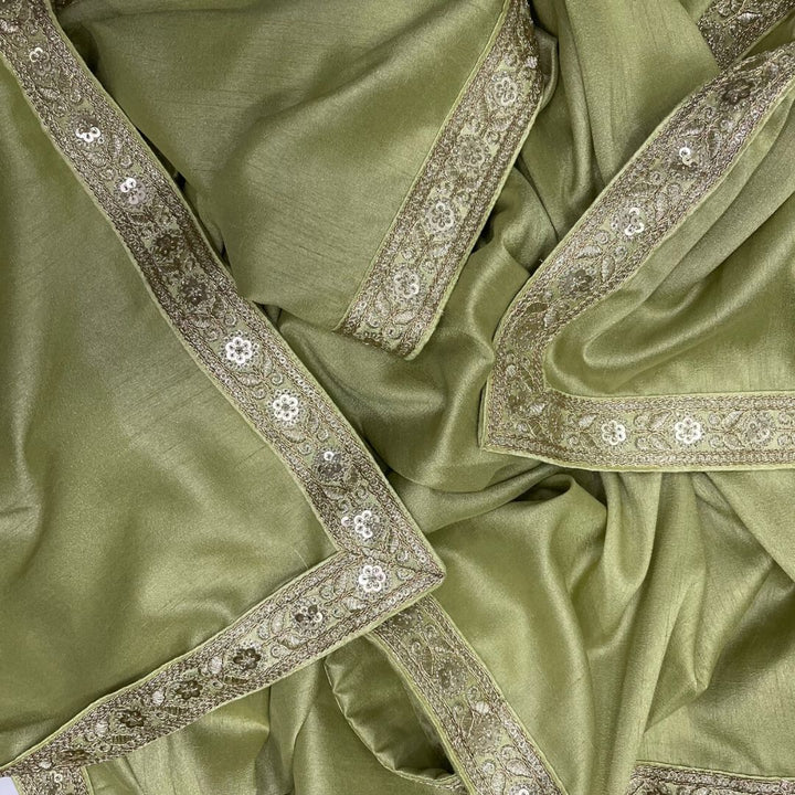 anokherang Dupattas Pista Green Mens Stole