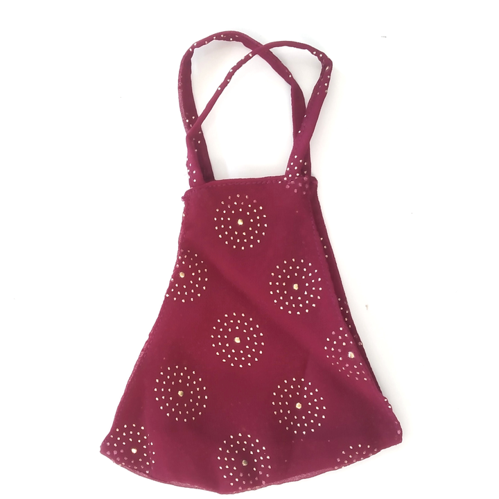 anokherang Dupattas Purple Georgette Foil Printed Mask