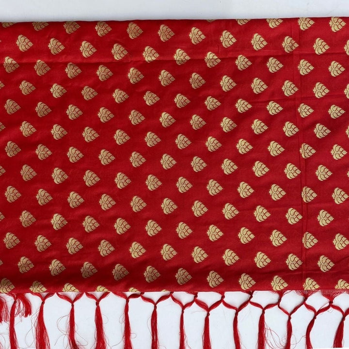 anokherang Dupattas Red Banarsi Dupatta