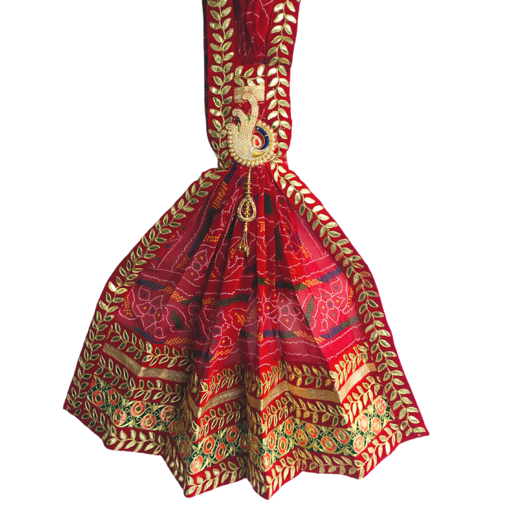 anokherang Dupattas Red Gotta Bandhej Piliya Dupatta