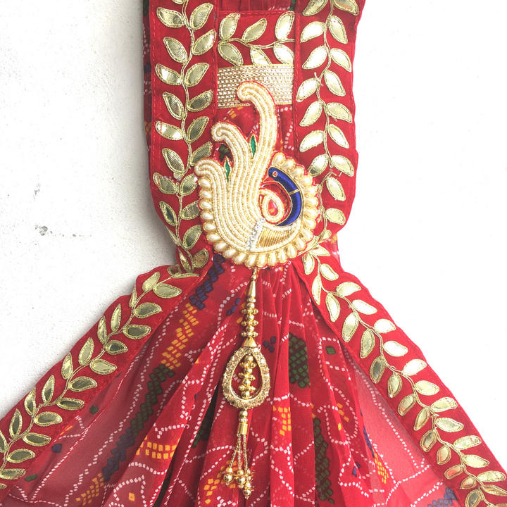 anokherang Dupattas Red Gotta Bandhej Piliya Dupatta