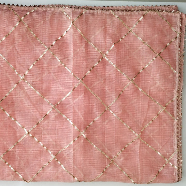 anokherang Dupattas Riwaayat Traditional Peach Gotta Dupatta