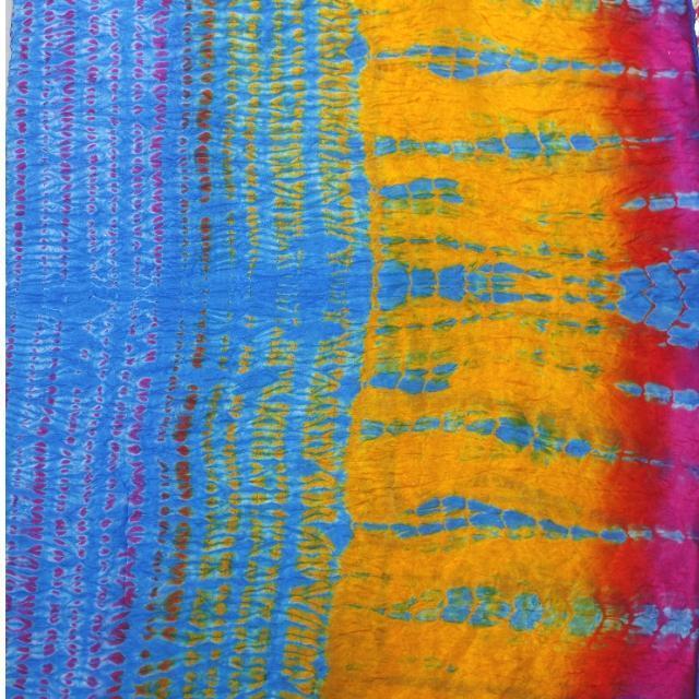 anokherang Dupattas Shaded Blue Tie & Dye Silk Dupatta