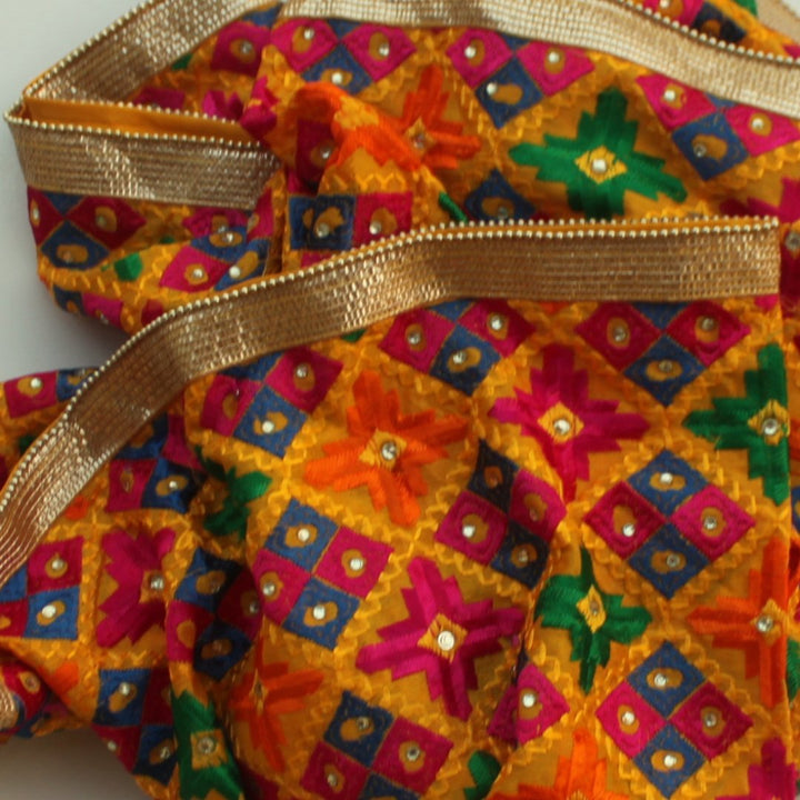 anokherang Dupattas Splashing colors Fulkari Dupatta