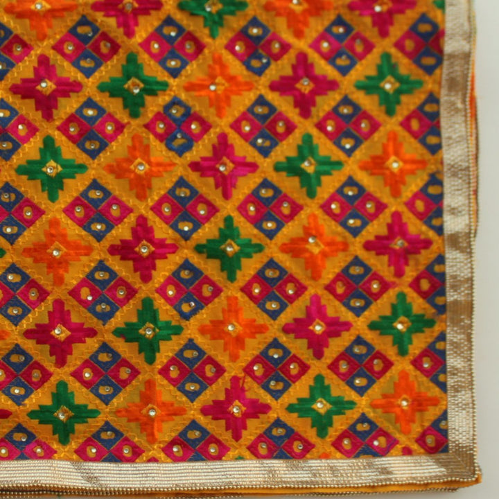 anokherang Dupattas Splashing colors Fulkari Dupatta