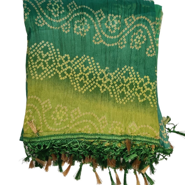 anokherang Dupattas Traditional Green Yellow Men's Stole