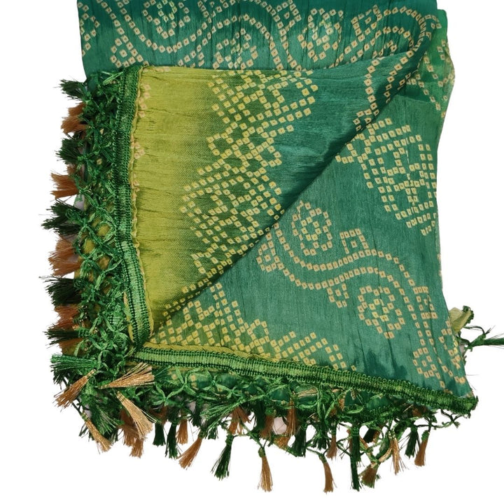 anokherang Dupattas Traditional Green Yellow Men's Stole