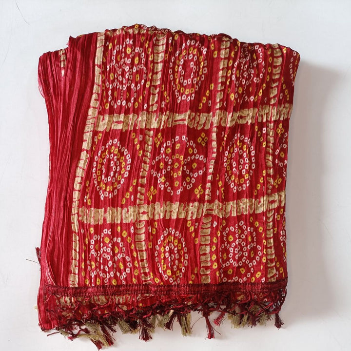 anokherang Dupattas Traditional Maroon Bandhej Mens Stole