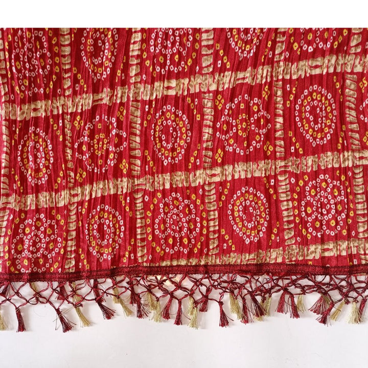 anokherang Dupattas Traditional Maroon Bandhej Mens Stole