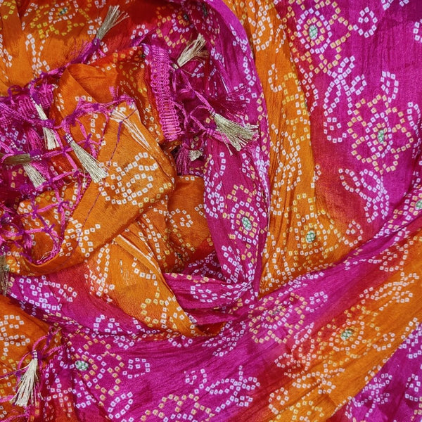 anokherang Dupattas Traditional Pink Orange Men's Stole