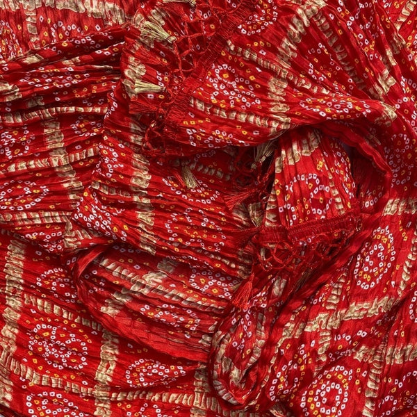 anokherang Dupattas Traditional Red Bandhej Mens Stole