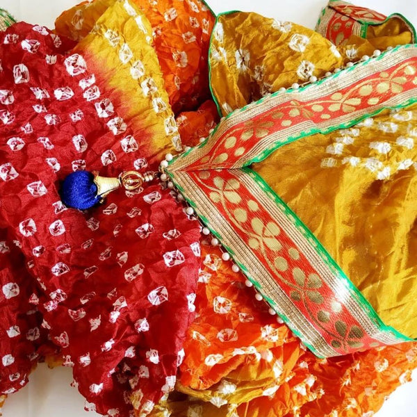 anokherang Dupattas Traditional Shades Bandhani Dupatta