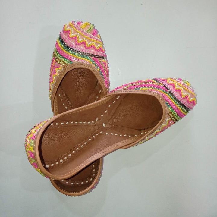 anokherang Juttis Peppy Pink Sequined Jutti