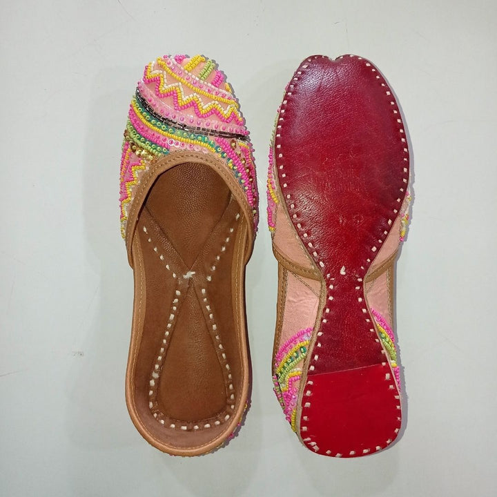 anokherang Juttis Peppy Pink Sequined Jutti