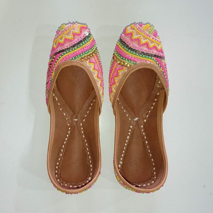 anokherang Juttis Peppy Pink Sequined Jutti