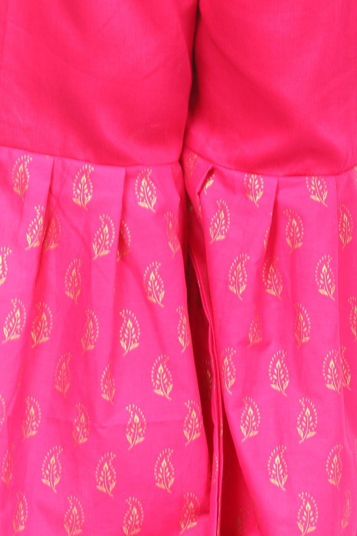 anokherang Kids Suits Pink Ruffled Top with Ruffled Palazzos