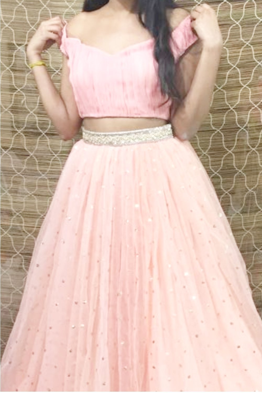 Net pleated skirt 2025