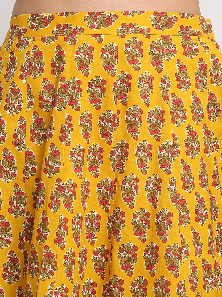 anokherang Lehenga Sunshine Yellow Designer Cotton Lehenga Choli