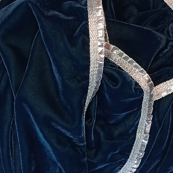 anokherang Men Stoles Festive Turquoise Silver Velvet Men's Stole
