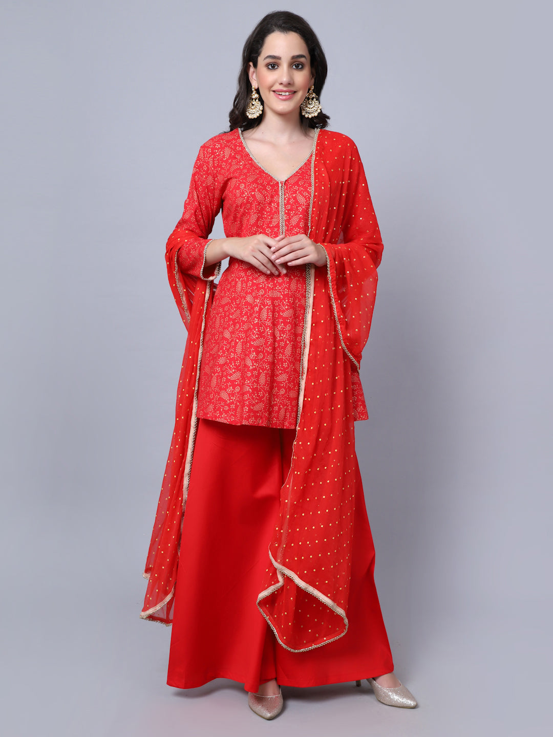 Aggregate 112+ red plazo with kurti super hot
