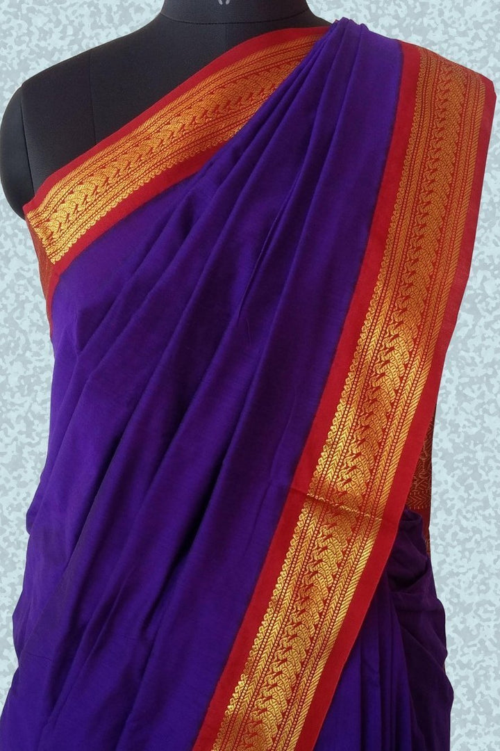 anokherang Sarees Cobalt blue saree