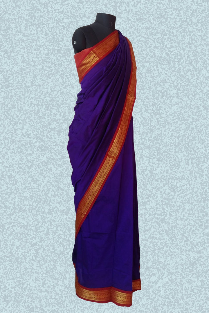 anokherang Sarees Cobalt blue saree
