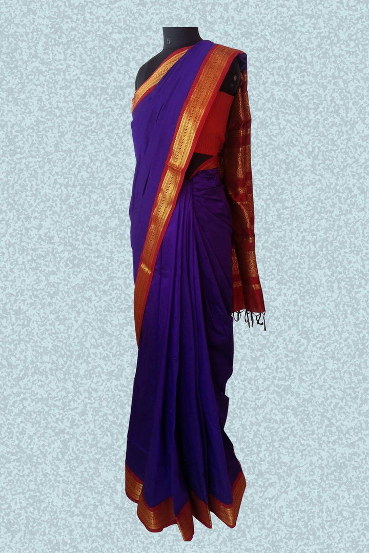 anokherang Sarees Cobalt blue saree