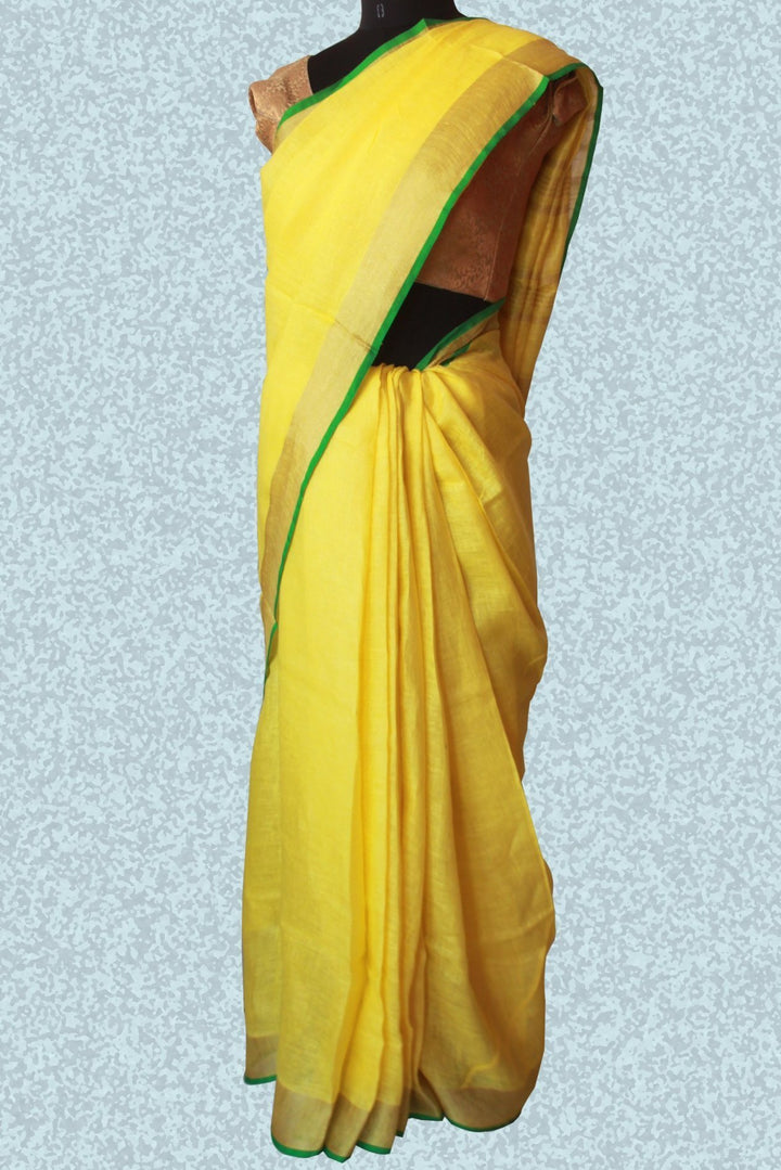 anokherang Sarees Sun Glow Yellow saree