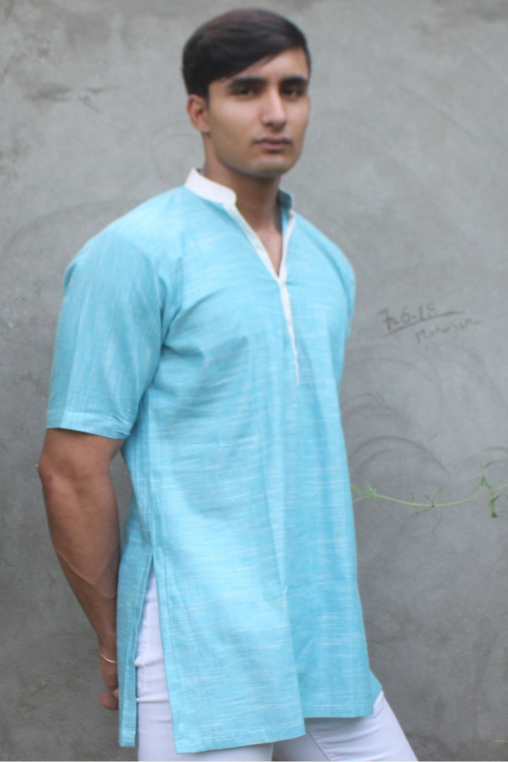 anokherang SKurtas Blush Blue Short Kurta