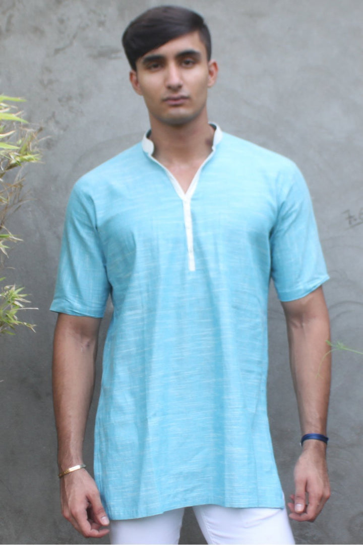 anokherang SKurtas Blush Blue Short Kurta