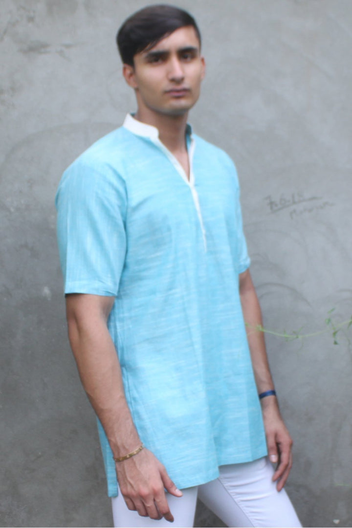 anokherang SKurtas Blush Blue Short Kurta