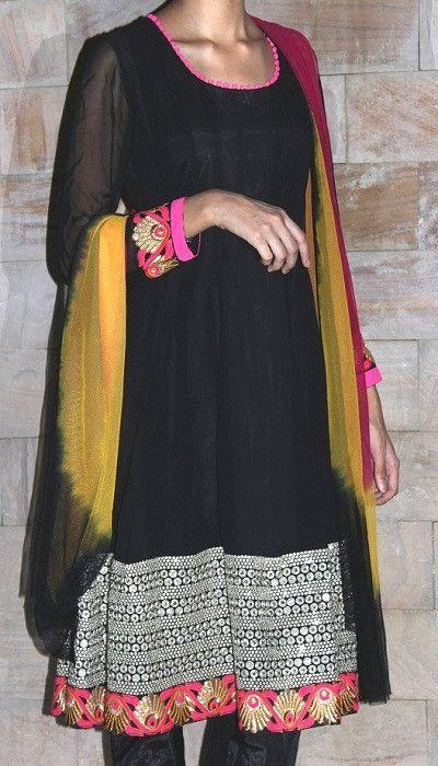 anokherang Suits Dancing Queen Georgette Suit with Churidaar and Net Dupatta