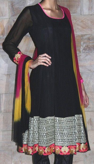 anokherang Suits Dancing Queen Georgette Suit with Churidaar and Net Dupatta