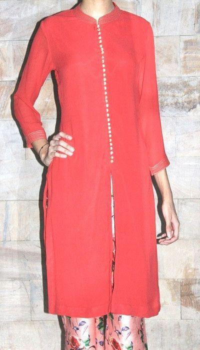 anokherang Suits English Summer Georgette Suit with Jute Silk Pants